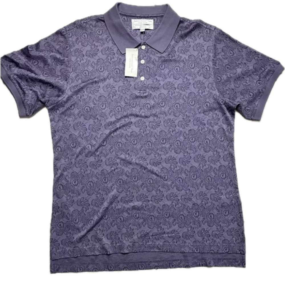 Izod Purple Polo Shirt Classic Design Short Sleeves XL